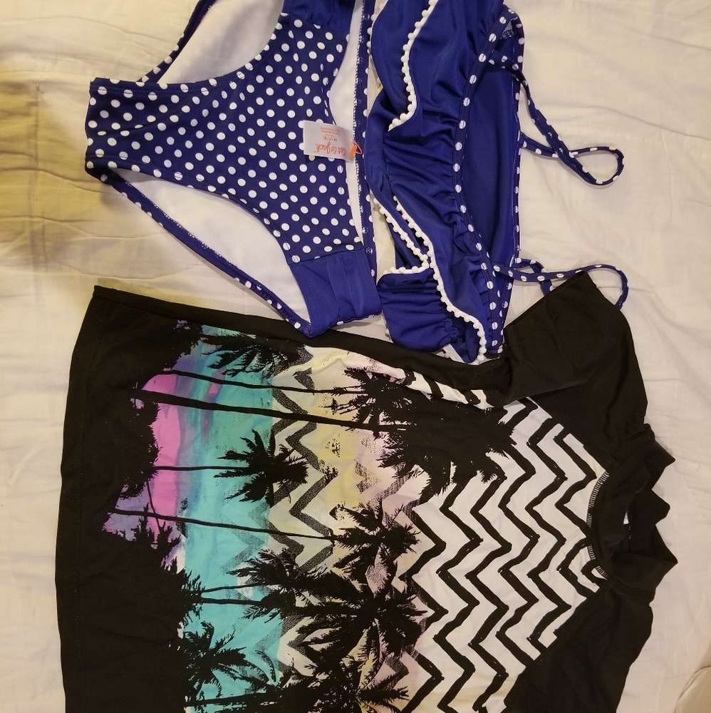 Bathing suit and rashguard